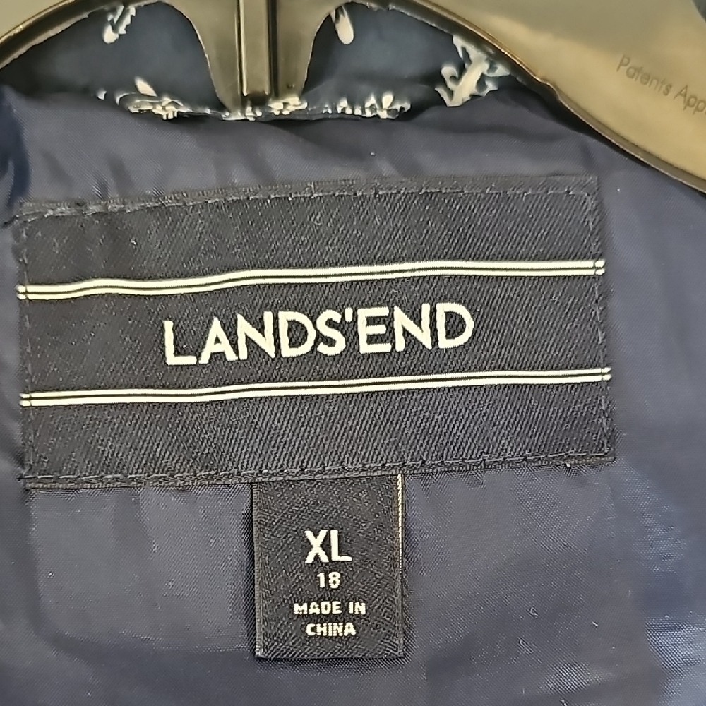 Lands' End Blue and White Jacket - Picture 4 of 4